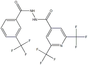 2,6-bis(trifluoromethyl)-N'-[3-(trifluoromethyl)benzoyl]isonicotinohydrazide Structure