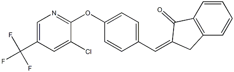 2-[(Z)-(4-{[3-chloro-5-(trifluoromethyl)-2-pyridinyl]oxy}phenyl)methylidene]-1H-inden-1(3H)-one Structure