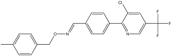 4-[3-chloro-5-(trifluoromethyl)-2-pyridinyl]benzenecarbaldehyde O-(4-methylbenzyl)oxime Structure