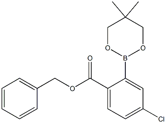 Benzyl 4-chloro-2-(5,5-dimethyl-1,3,2-dioxaborinan-2-yl)benzoate Structure