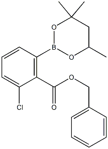 Benzyl 2-chloro-6-(4,4,6-trimethyl-1,3,2-dioxaborinan-2-yl)benzoate 구조식 이미지