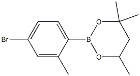 2-(4-Bromo-2-methylphenyl)-4,4,6-trimethyl-1,3,2-dioxaborinane Structure