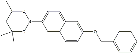 2-(6-Benzyloxynaphthalen-2-yl)-4,4,6-trimethyl-1,3,2-dioxaborinane Structure