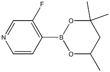 3-Fluoro-4-(4,4,6-trimethyl-1,3,2-dioxaborinan-2-yl)pyridine Structure