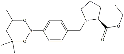 Ethyl 1-[4-(4,4,6-trimethyl-1,3,2-dioxaborinan-2-yl)benzyl]prolinate 구조식 이미지