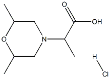 2-(2,6-dimethylmorpholin-4-yl)propanoic acid hydrochloride Structure