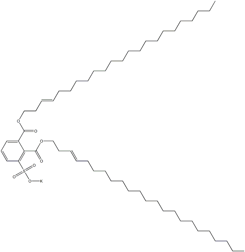 3-(Potassiosulfo)phthalic acid di(3-tricosenyl) ester 구조식 이미지