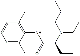 (2S)-N-(2,6-Dimethylphenyl)-2-[ethyl(propyl)amino]butyramide 구조식 이미지