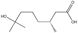 [R,(+)]-7-Hydroxy-3,7-dimethyloctanoic acid 구조식 이미지