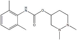 2,6-Dimethylphenylcarbamic acid 1,2-dimethyl-(1,2,3,4,5,6-hexahydropyridazin)-4-yl ester 구조식 이미지