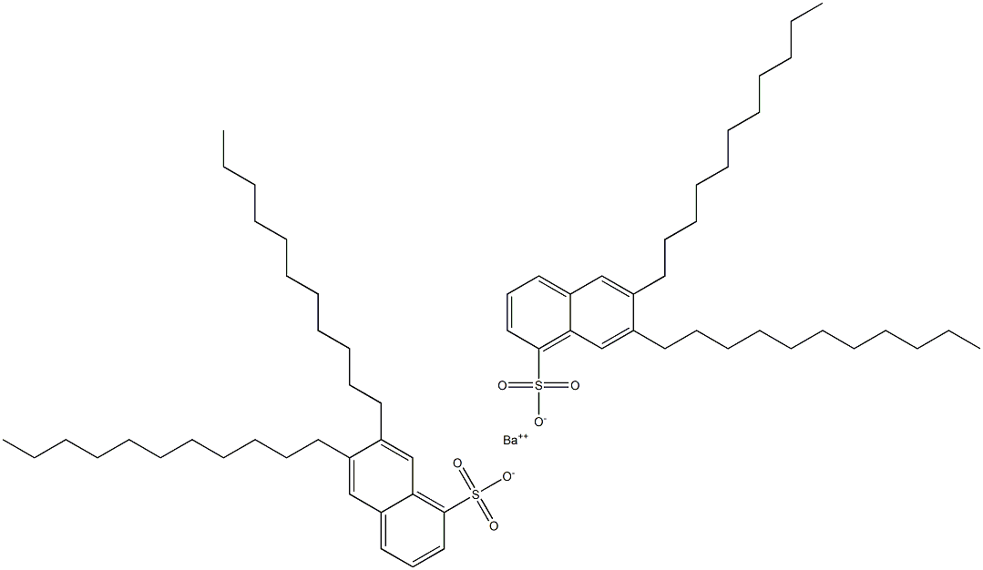 Bis(6,7-diundecyl-1-naphthalenesulfonic acid)barium salt Structure