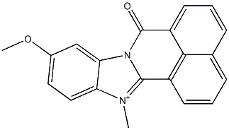10-Methoxy-13-methyl-7-oxo-7H-benzimidazo[2,1-a]benz[de]isoquinolin-13-ium 구조식 이미지