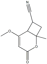 5-Methoxy-1-methyl-3-oxo-2-oxabicyclo[4.2.0]oct-4-ene 7-carbonitrile 구조식 이미지