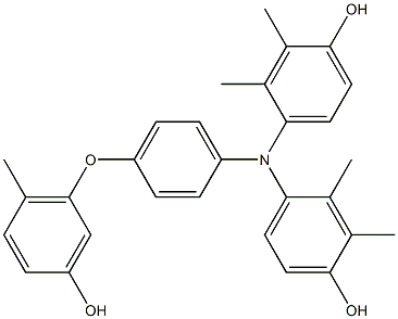 N,N-Bis(4-hydroxy-2,3-dimethylphenyl)-4-(3-hydroxy-6-methylphenoxy)benzenamine 구조식 이미지