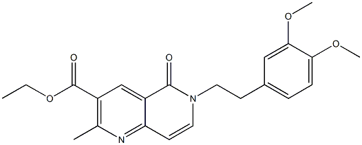 6-(3,4-Dimethoxyphenethyl)-2-methyl-5-oxo-5,6-dihydro-1,6-naphthyridine-3-carboxylic acid ethyl ester Structure