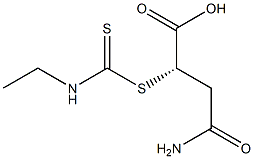 (-)-N-Ethyldithiocarbamic acid S-[(S)-1-carboxy-2-(aminocarbonyl)ethyl] ester Structure