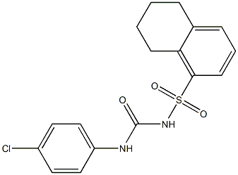 1-((5,6,7,8-Tetrahydronaphthalen)-1-ylsulfonyl)-3-(4-chlorophenyl)urea Structure