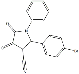 1-Phenyl-2-(4-bromophenyl)-4,5-dioxopyrrolidine-3-carbonitrile 구조식 이미지