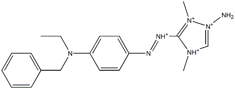 2-Amino-5-[4-[benzyl(ethyl)amino]phenylazo]-1,4-dimethyl-4H-1,2,4-triazole-1,2-diium 구조식 이미지