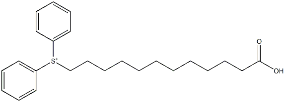 Diphenyl(11-carboxyundecyl)sulfonium Structure