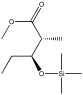 (2R,3S)-2-Methyl-3-trimethylsiloxypentanoic acid methyl ester 구조식 이미지