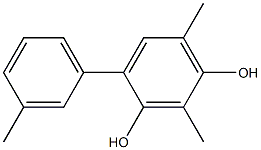 2,6-Dimethyl-4-(3-methylphenyl)benzene-1,3-diol Structure