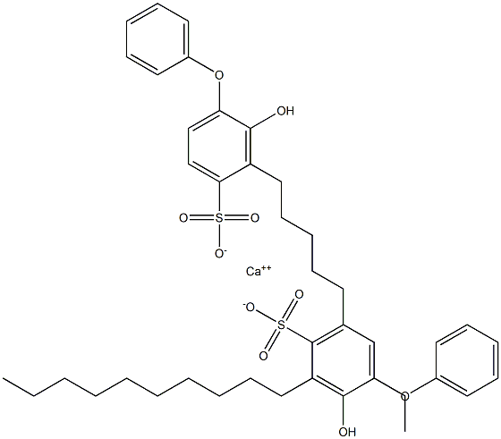 Bis(2-hydroxy-3-decyl[oxybisbenzene]-4-sulfonic acid)calcium salt 구조식 이미지