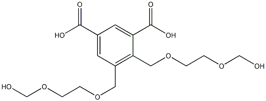 4,5-Bis(6-hydroxy-2,5-dioxahexan-1-yl)isophthalic acid 구조식 이미지
