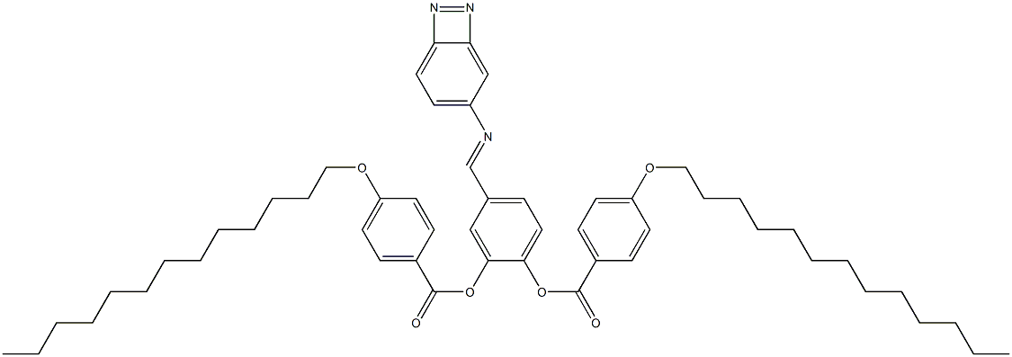 Bis[4-(tridecyloxy)benzoic acid]4-[(azobenzen-4-yl)iminomethyl]-1,2-phenylene ester Structure