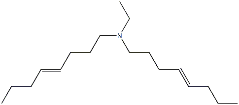 N-Ethyl-N,N-di(4-octenyl)amine Structure