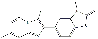 5-[3,7-Dimethylimidazo[1,2-a]pyridin-2-yl]-3-methylbenzothiazol-2(3H)-one Structure