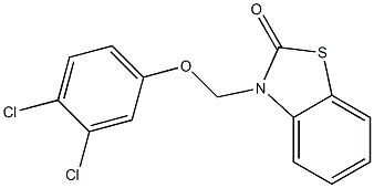 3-[(3,4-Dichlorophenoxy)methyl]benzothiazol-2(3H)-one 구조식 이미지