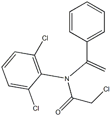 N-[1-(Phenyl)vinyl]-N-(2,6-dichlorophenyl)-2-chloroacetamide 구조식 이미지