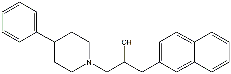 1-(2-Naphthalenyl)-3-(4-phenyl-1-piperidinyl)-2-propanol 구조식 이미지