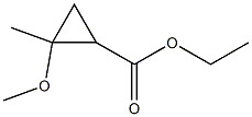 2-Methoxy-2-methylcyclopropanecarboxylic acid ethyl ester Structure