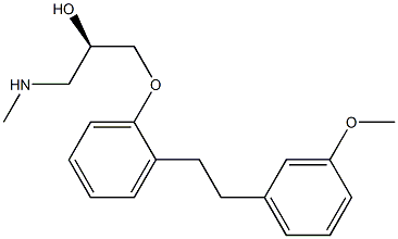 (2R)-1-[2-(3-Methoxyphenethyl)phenoxy]-3-(methylamino)-2-propanol 구조식 이미지