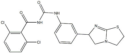 1-(2,6-Dichlorobenzoyl)-3-[3-[[2,3,5,6-tetrahydroimidazo[2,1-b]thiazol]-6-yl]phenyl]urea 구조식 이미지