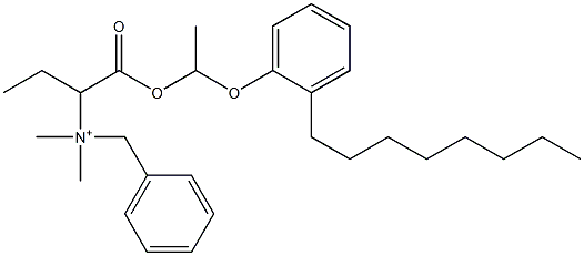 N,N-Dimethyl-N-benzyl-N-[1-[[1-(2-octylphenyloxy)ethyl]oxycarbonyl]propyl]aminium 구조식 이미지