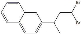 1,1-Dibromo-3-(2-naphtyl)-1-butene Structure