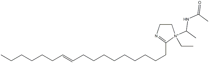 1-[1-(Acetylamino)ethyl]-1-ethyl-2-(10-heptadecenyl)-2-imidazoline-1-ium 구조식 이미지