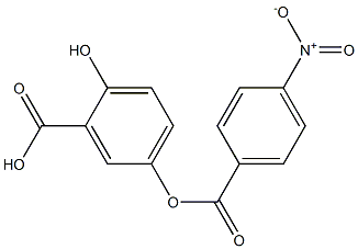 2-Hydroxy-5-(p-nitrobenzoyloxy)benzoic acid Structure
