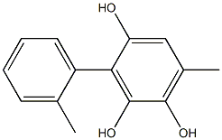 6-Methyl-3-(2-methylphenyl)benzene-1,2,4-triol 구조식 이미지