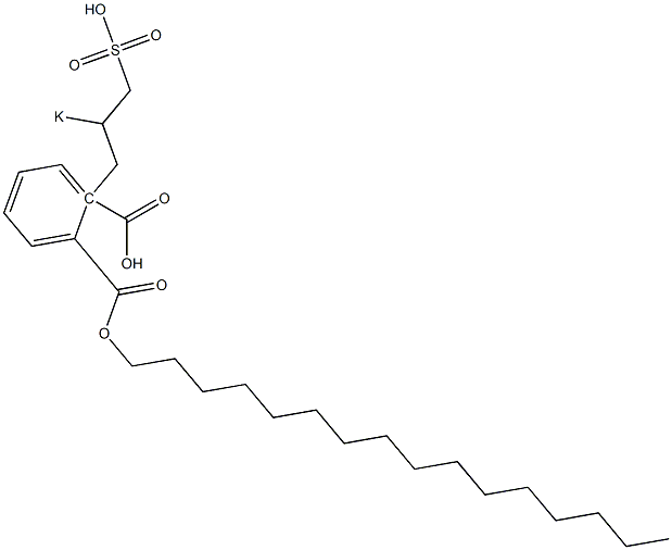 Phthalic acid 1-hexadecyl 2-(2-potassiosulfopropyl) ester Structure