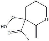 (3-Acetyltetrahydro-2-methylene-2H-pyran)-3-yl hydroperoxide 구조식 이미지