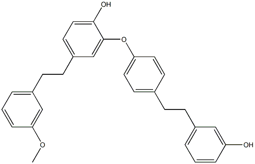 4-[2-(3-Methoxyphenyl)ethyl]-2-[4-[2-(3-hydroxyphenyl)ethyl]phenoxy]phenol 구조식 이미지