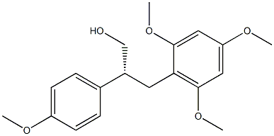 [R,(-)]-2-(p-Methoxyphenyl)-3-(2,4,6-trimethoxyphenyl)-1-propanol 구조식 이미지