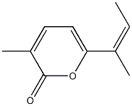 3-Methyl-6-[(Z)-1-methyl-1-propenyl]-2-pyranone Structure