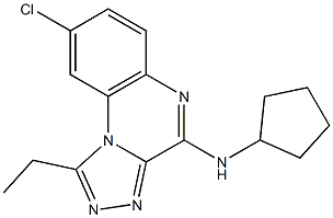 4-Cyclopentylamino-1-ethyl-8-chloro[1,2,4]triazolo[4,3-a]quinoxaline 구조식 이미지