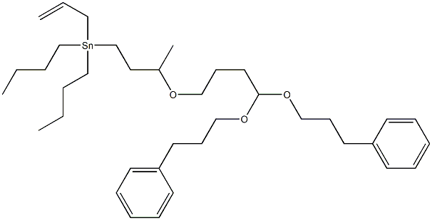 3-[4,4-Bis(3-phenylpropyloxy)butyloxy]allyltributylstannane Structure