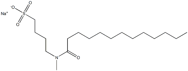 4-(N-Tridecanoyl-N-methylamino)-1-butanesulfonic acid sodium salt 구조식 이미지